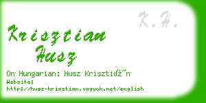 krisztian husz business card